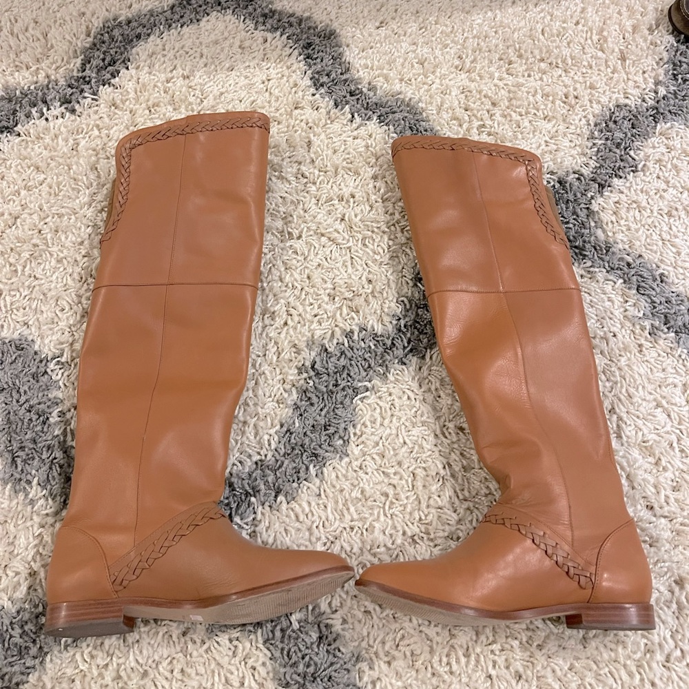 Candela warm chestnut knee boots 39